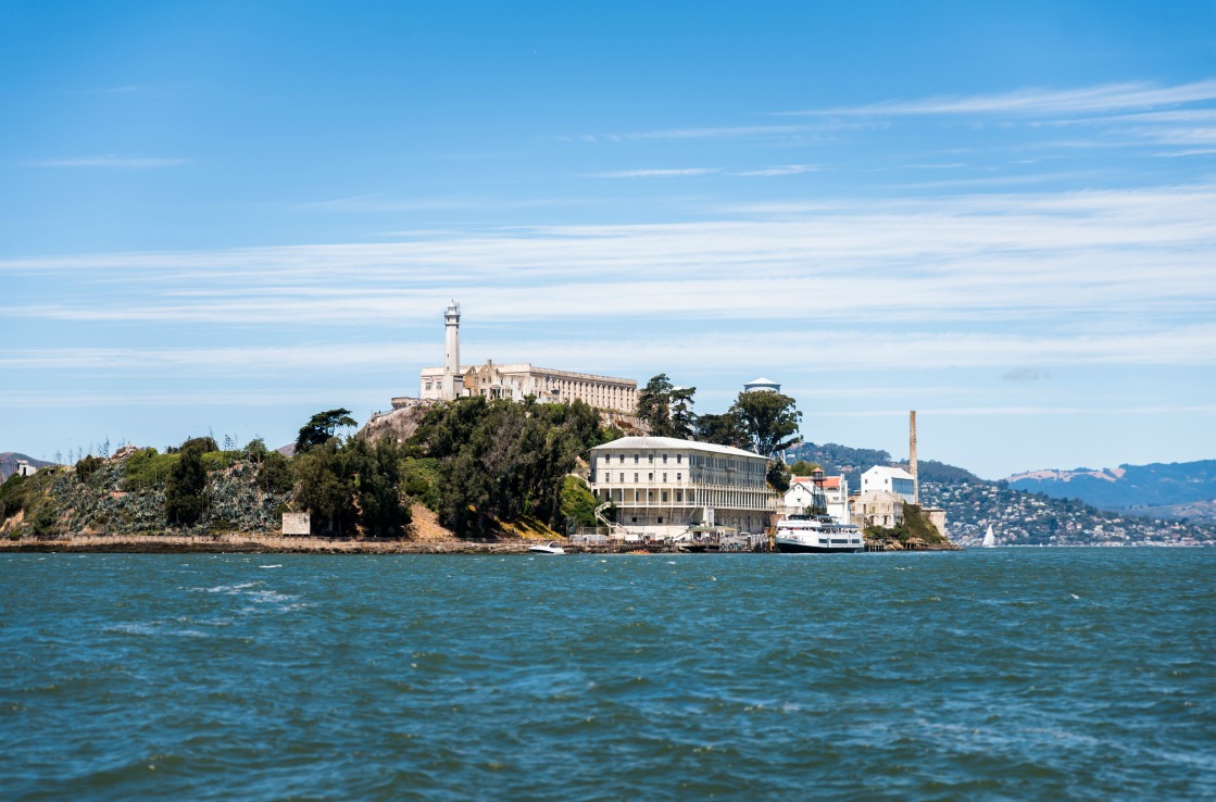 Die Insel von Alcatraz bei San Francisco